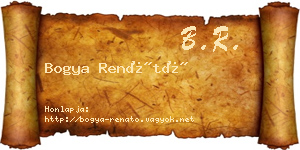 Bogya Renátó névjegykártya